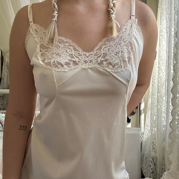 Vintage white slip dress Size Small - Picture 3 of 3